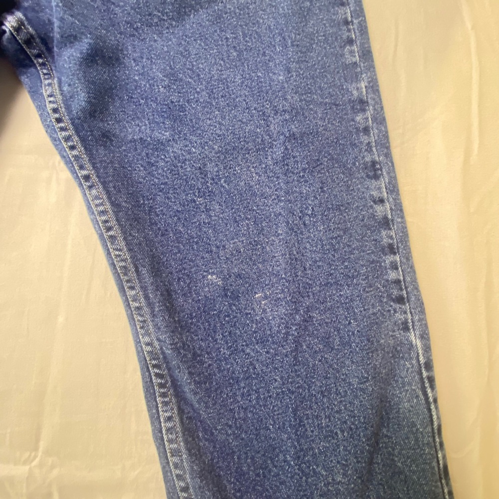 Wrangler Mens Straight Leg Jeans Blue Denim Workwear Rugged Work Tough 38x30 - Picture 4 of 16